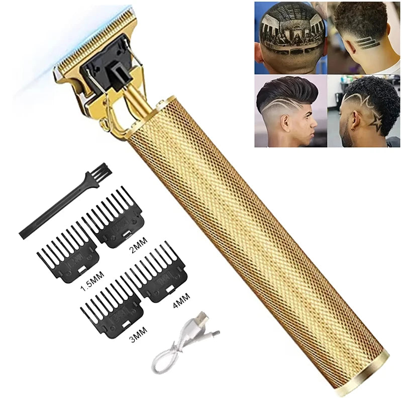 Vintage T9 Electric Hair Clipper – Rechargeable Professional Trimmer for Men